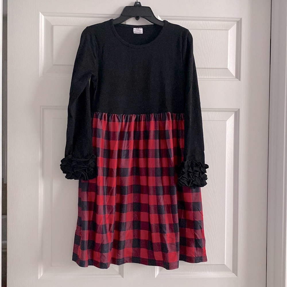 Girls Buffalo Check Dress Sz 14 NWOT